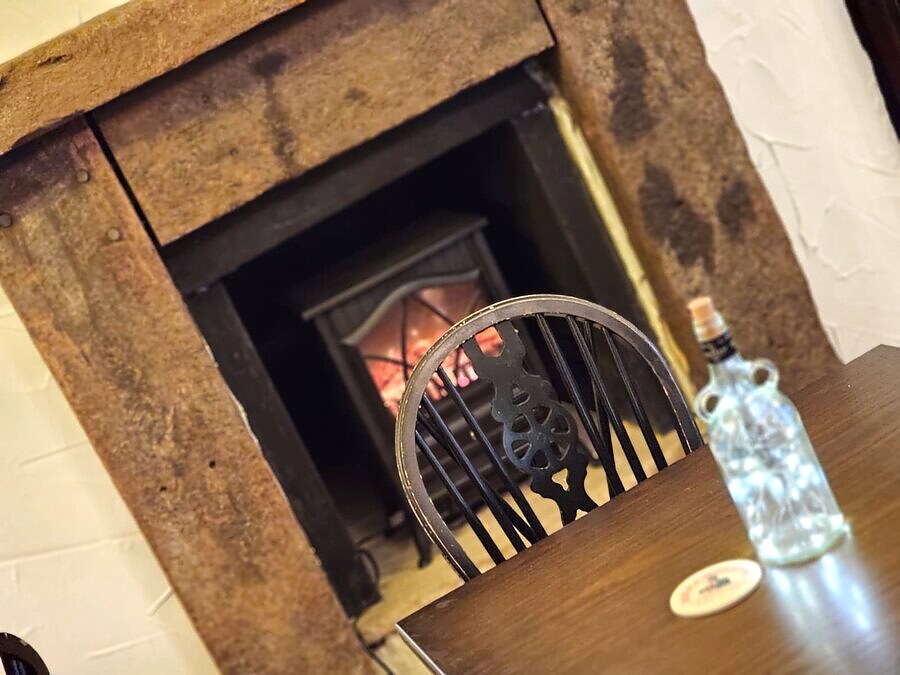 Fireplace corner inside The Lockoford